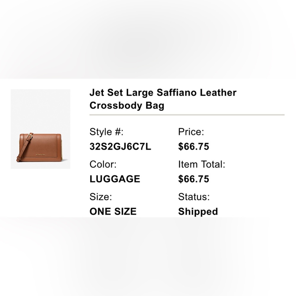 Michael Kors Jet Set Large Saffiano Leather Crossbody